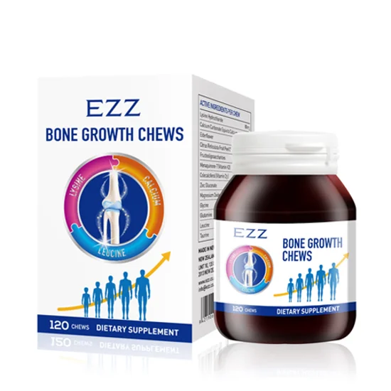 EZZ bone growth chews 骨骼生长素咀嚼片120片【保质期2028/10】